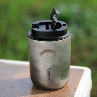 Camping Accessories Double Titanium Coffee Thermos Mug Leak-Proof Non-Slip Car Vacuum Flask Travel Thermal Cup Water Bottle