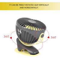 【YF】 4000Mah Portable Cooling Mini Usb Fan 4 Speeds 360 Degree All-Round Rotation Rechargeable Air Charging Desktop Clip