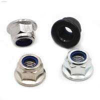 ℡☈ M3 M4 M5 M6 M8 M10 M12 Stainless Steel / Nickel / Galvanized Nylon Lock Flange Nut Insert Lock Nut Self-locking Nylock Locknut