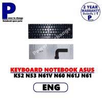 KEYBOARD NOTEBOOK ASUS K52 N53 N61V N60 N61J N61 **ENG**/คีย์บอร์ดโน๊ตบุ๊คเอซุส ภาษาอังกฤษล้วน+แถมสติ๊กเกอร์ภาษาไทย