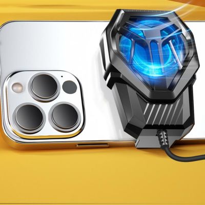 ▤✙ Gaming Portable Mobile Phone Game Cooler Cooling Fan Radiator Back Clip Turbo Fans Gaming Cool Heat Sink Cell Phone Accessories