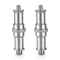 2 Pieces Standard 1/4 to 3/8 inch Metal Male Converter Threaded Screw Adapter Spigot Stud for Stand, Hot Shoe/Cold Shoe Adapter, Ball Head