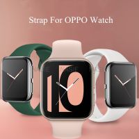 สาย Tali Jam Tangan Silikon นิ่ม41มม. 46มม. สำหรับ Oppo สายรัดข้อมือสมาร์ทวอชสายรัดข้อมือหลากสีสำหรับอุปกรณ์นาฬิกา Oppo