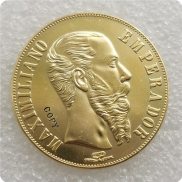 1866 Mexico 20 peso-maximiliano Tôi Sao chép đồng xu