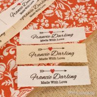 【LZ】○❈✆  Etiqueta de Roupas Personalizadas Twila Tags Handmade Tags para Roupas Acessórios De Costura Cor Natural Seta Frete Grátis Xw5539