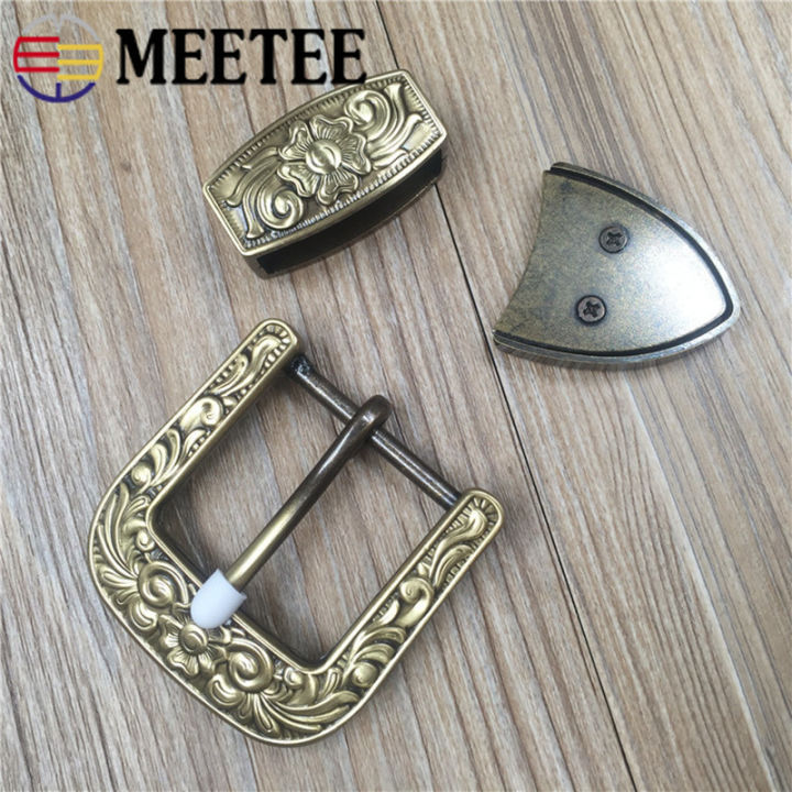 2021meetee-1set-3pcs-3540mm-solid-brass-high-quality-carved-pin-belt-buckle-head-jeans-accessories-diy-leathercraft-hardware-decor