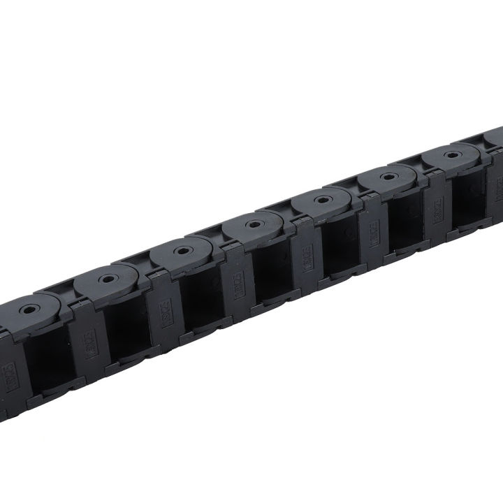 โซ่ลากเปิดสายเคเบิลโซ่ลากไนลอนส่งเสริม-pa66ขนาด1เมตร-r38สีดำชนิดสะพานสำหรับ3d-18x25mm-เครื่องพิมพ์-cnc