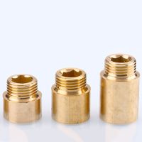 1/2" Copper Pipe Fittings Female And Male Thread Extension Joint Water Pipe Adapter Fittings Extended Butt Joint Pipe Fittings Accessories