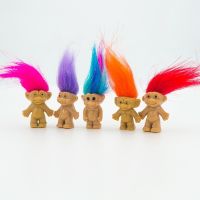 5pcs/lot Anime Action Figure Funny Trolls Dolls Colorful Hair Family Members Models Kids Toys for Children Gift Nostalgic Adult