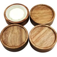 Wooden Mason Jar Lids - 4 Mason Jar Lids ( Wood) -Top Mason Jar Lid Set Storage Lids for Ball Jars Only