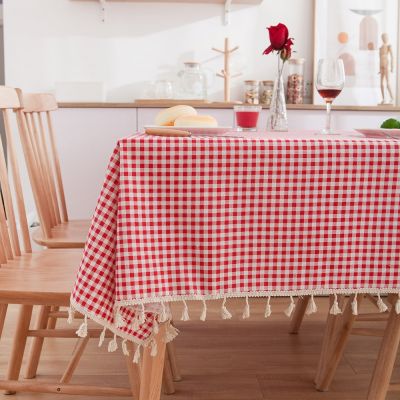 【LZ】◙  Pastoral Rectangular Linen Cotton Cloth Tablecloth Fabric Daisy Flower Printed Home Kitchen Dining Room Table Cloths Ornament