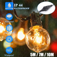 Fairy Light Plug In Outdoor LED Festoon Christmas Light Street Garland G40 G50 Retro Bulb For Garden Wedding Party Decoration