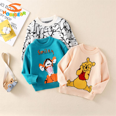 HOBIBEAR childrens sweater Winter New Boys and Girls Cute Cartoon Round Neck Pullover Knitwear Kids Fashion Long Sleeve Tops fw1
