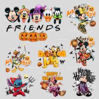 Halloween Style Mickey Mouse Iron on Stickers For Clothes Disney Printed Patch Heat Transfers For Clothing Kids T-shirt Applique Fashion Accessories