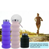 500ML Silicone Folding Water Bottle Outdoor Retractable Kettle Sport Water Cup Travel Portable Drinking Collapsible Cup BPA FREE