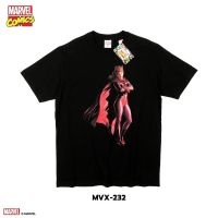 ลิขสิทธิ์แท้จาก Marvel เสื้อยืด Scarlet Witch Wanda แขนสั้นผู้ชาย สีดำ Official licences mvx-232