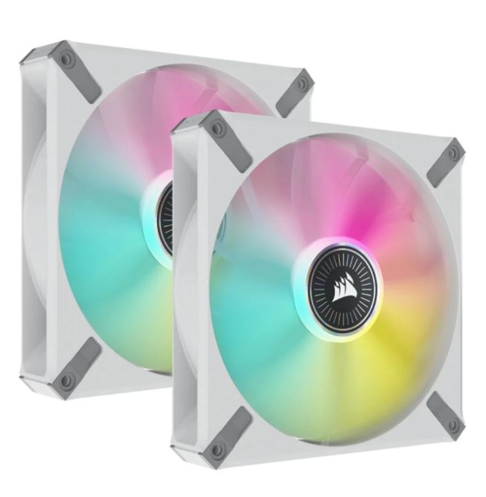 CASE FAN (พัดลมเคส) CORSAIR ML140 RGB ELITE DUAL PACK WHITE (CO-9050119-WW)