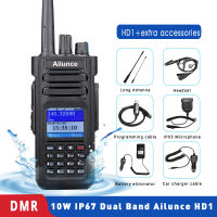 Ailunce HD1 DMR ดิจิตอลเครื่องส่งรับวิทยุแฮมวิทยุระยะยาวมือสมัครเล่นสองทางวิทยุเครื่องส่งรับวิทยุ GPS VHF UHF Dual Band รับส่งสัญญาณ