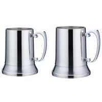 Double Wall Beer Milk Mugs with Handgrip Coffee Cup