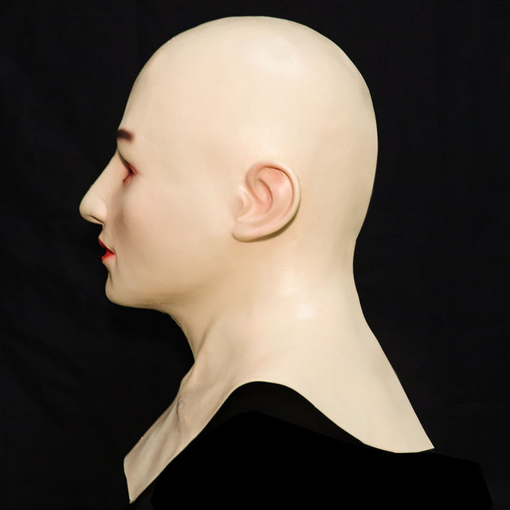 New Halloween Latex Handsome Guy Beauty Mask Gringo Flower Monk Bald Set Role Playing Activities