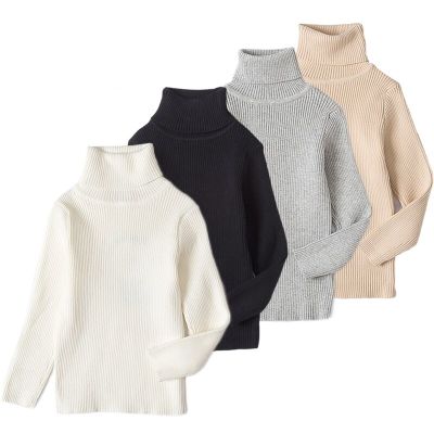 Sweaters Kids Baby Turtleneck Sweaters Long Sleeves Soft Wool Clothing Boys Girls Knitting Sweaters Bottoming Top Autumn Winter