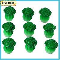 OVERCO 20pcs เรซิน จี้เรซิ่นผักกะหล่ำปลี 2535มม. จี้ผักห้อย3D จำลอง เครื่องรางแขวนน่ารัก ปลอมเลียนแบบของจริงรูปผัก งานฝีมือดีไอวาย