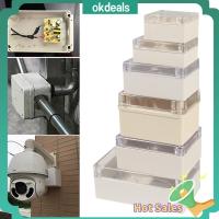 OKDEALS กันน้ำ ปกใส อิเล็กทรอนิกส์ กล่องโครงการไฟฟ้า กล่องใส่เครื่องมือ กล่องแยกพลาสติก อุปกรณ์กลางแจ้ง