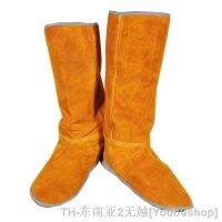 hk✟  Leather Welding Spats 15 Shoes Cover Working Protection Welder Feet G5AB