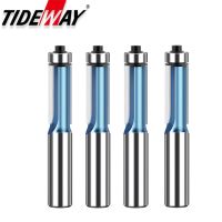 Tideway แบริ่ง Flush Trim Router Bit เกรดอุตสาหกรรมยาว Milling Bits สำหรับงานไม้ เครื่องมือ 1/2 1/4 ตัด CNC Cutter