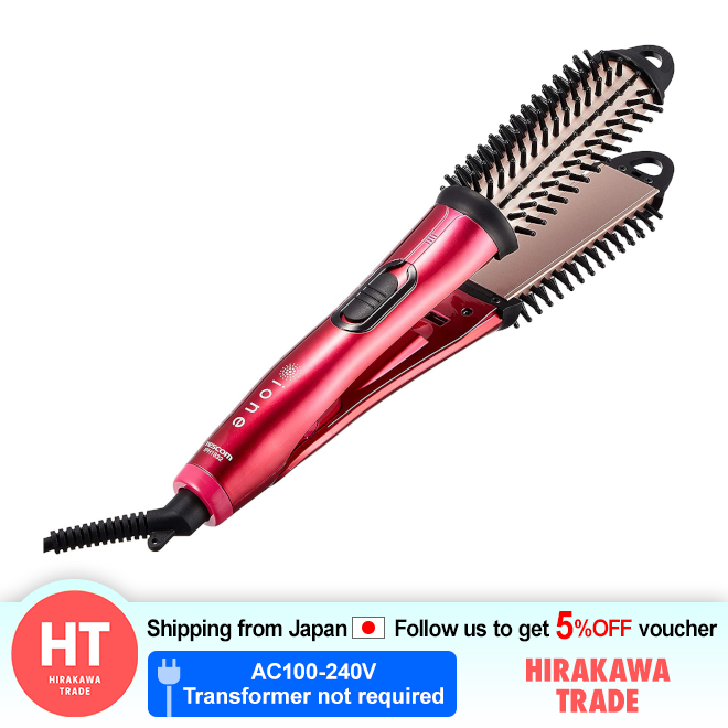 Hair Iron Brush Type Straight & 32mm 2WAY with Negative Ion ione