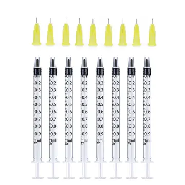 1ml Luer Lock Syringes + 30G 4MM Injection Needles Sharp Pointed