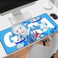 Kawaii Mousepad Cute Xxl แผ่นรองเมาส์เกมมิ่ง Gawr Gura PC อุปกรณ์เสริม Table Pad เครื่องเกม Keyboard Pad แผ่นรองเมาส์ป้องกันขนาดใหญ่