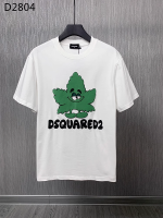 ใบเมเปิล Dsquared2การ์ตูนแขนสั้นอินเทรนด์สำหรับผู้ชาย,เสื้อยืดทรงหลวมพิมพ์ลายการ์ตูนแนวโน้มแฟชั่นผ้าคอตตอนสำหรับฤดูร้อน D2