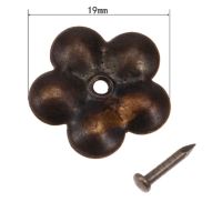 ☌∈ 100 Sets Antique Brass Upholstery Nail Jewelry Chest Wood Box Corner Gift Wine Case Sofa Decorative Tack Stud Pushpin Decor 19mm