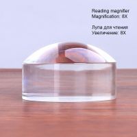 【Cod】 yiyin2068 8X Crystal Desktop Reading Magnifier PMMA Lens Magnifying Glass Table Paperweight Magnifier 50mm Home Library