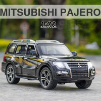 ใหม่132มิตซูบิชิปาเจโร SUV รถรุ่นล้อแม็ก Die Cast ของเล่นจำลองด้วยเสียงและแสงหกประตูเปิดโลหะของขวัญสำหรับเด็ก