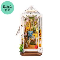 Store Warranty Robotime Rolife Four Kinds DIY Book Nook Stories In Books Series Wooden Miniature House With Furniture Doll House Kits Toy TGB