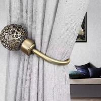 New Large Stylish Curtain Hold Back Metal Tie Tassel Arm Hook Loop Holder U Shaped Round Window Wall Decoration Hanger 2023