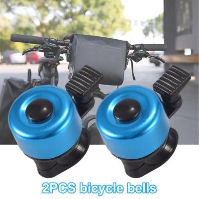 2Pcs Mini Metal Bicycle Bell Anti-rust Aluminum Alloy Bell Ring Bicycle Accessories MTB Road Bike Cycling Safety Alarm Horn Adhesives Tape
