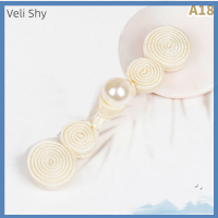 [Veli Shy] ชุดกี่เพ้ากระดุมมุกปิดปุ่มปมจีน2ชิ้น