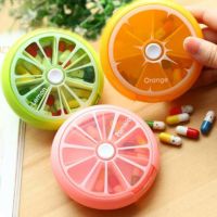 【LZ】 Mini Pill Box Weekly Medicine Pill Box Rotating Pill Box Case Splitter Pill Organizer Portable Travel 7 Day Pill Container Case