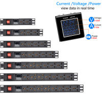 Smart PDU power board 3500W watt meter voltage/current/power meter 2-12 way socket 2-meter wire
