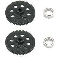 2X Metal 60T Main Gear Reduction Gear 7640 for LaTrax Teton 1/18 RC Car Upgrade Parts Accessories