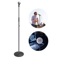 Neewer Compact Base Microphone Floor Stand with Mic Holder Adjustable Height from 39.9 to 70 inches Durable Iron-made Stand