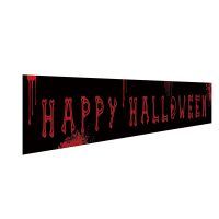 Extra Large Happy Halloween Banner, Halloween Party Decor Supplies, Funny Halloween Terror Bloody Banner