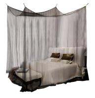 Zerodis Mosquito Net Black White For Double Four Corner Bed Post Bed Canopy Mosquito Net Full Queen King Size Bedding