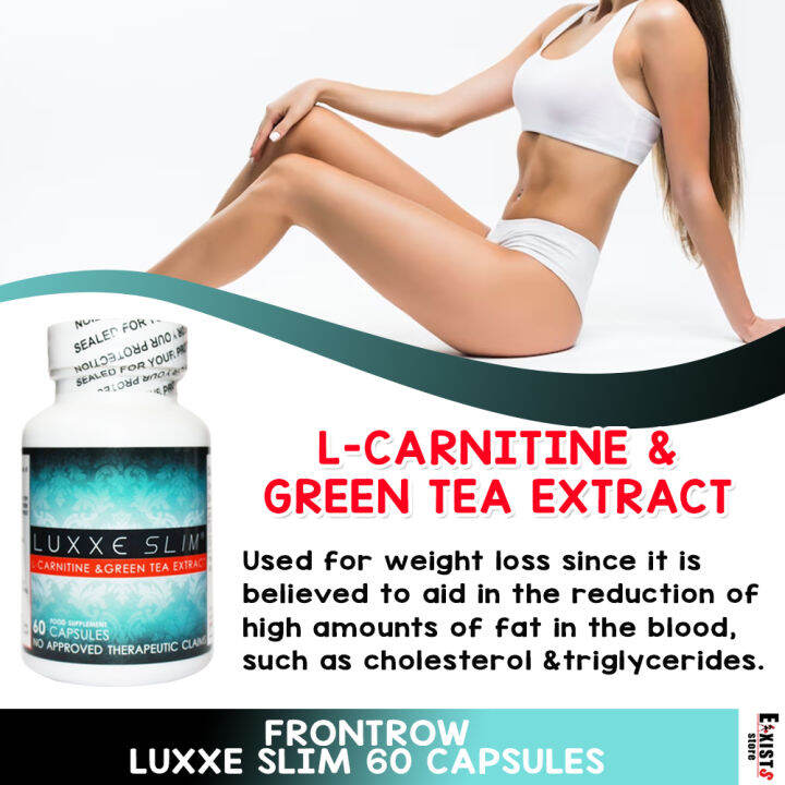 Frontrow Luxxe Slim with LCarnitine& Green Tea Extract 60 Capsules Weight Loss Supplement
