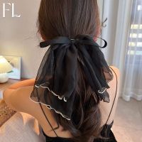 New Chiffon Summer Oversize Hair Barrette Bow Clip For Women Girls Soft Chiffon Hairpin Ribbon Big Bowknot Hair Accessories