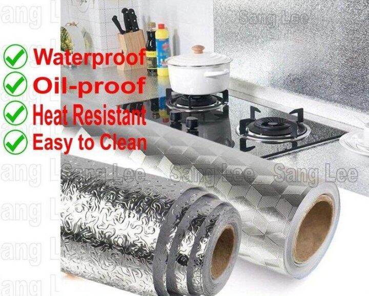 Kitchen Aluminium Foil Sticker Waterproof Wallpaper Kitchen