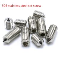 50pcs/lot Hex hexagon socket set screw cone point grub screw M3 M4 M5 M6 304 Stainless Steel